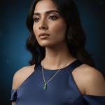 Minimal Emerald Gold-Finish Necklace