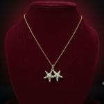 Twin Star Pearl Pendant Necklace