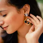 Black Rose Charm Anti-Tarnish Earrings