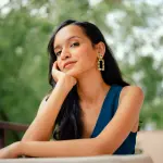 Glossy Golden Teal Anti-Tarnish Earrings