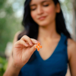 Orange Pop Petals Studs