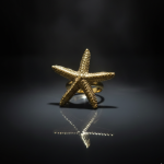 Golden Starfish Anti-Tarnish Statement Ring