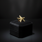 Golden Starfish Anti-Tarnish Statement Ring