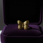 Golden Flutter Anti-Tarnish Statement Ring