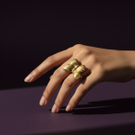 Golden Flutter Anti-Tarnish Statement Ring