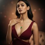 Emerald Flutter Anti-Tarnish Necklace